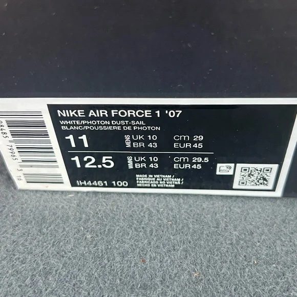 Nike Air Force 1 Photon Gray Patent leather size 11M - Picture 4 of 4